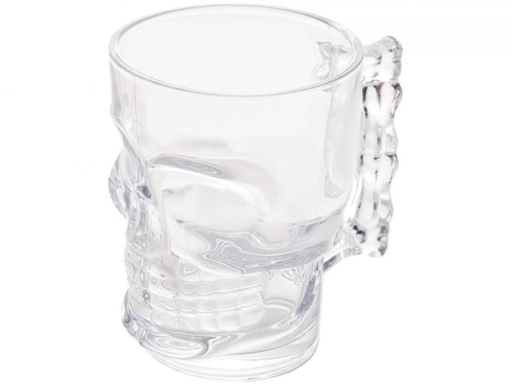 Imagem de Caneca de Chopp e Cerveja de Vidro 510ml Lyor - Caveira Rock Style