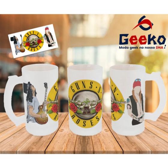 Imagem de Caneca de Chopp Guns N Roses Slash- e Axl Rose Rock Geeko