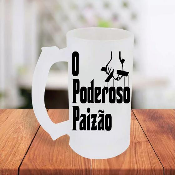 Imagem de Caneca De Chopp Jateada Personalizada O Poderoso Paizão Engraçada Presente Certo