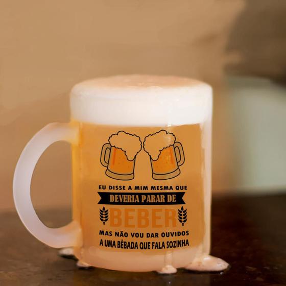 Imagem de Caneca de Chopp Uma Bêbada que Fala Sozinha