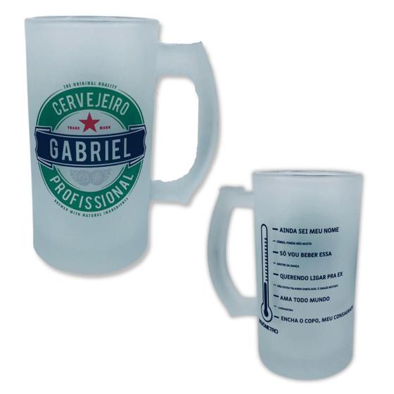 Imagem de Caneca de Chopp Vidro fosco 475ml Gabriel - 1 unidade