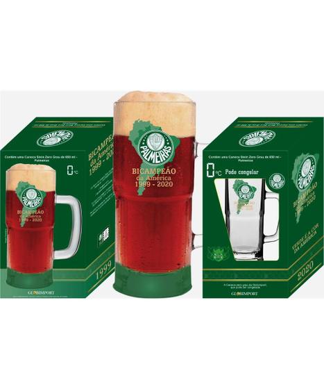 Imagem de Caneca de Chopp Zero Grau Palmeiras Bicampeão das Américas 355ML