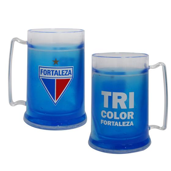 Imagem de Caneca De Gel Azul Escudo Fortaleza Tricolor 300ml