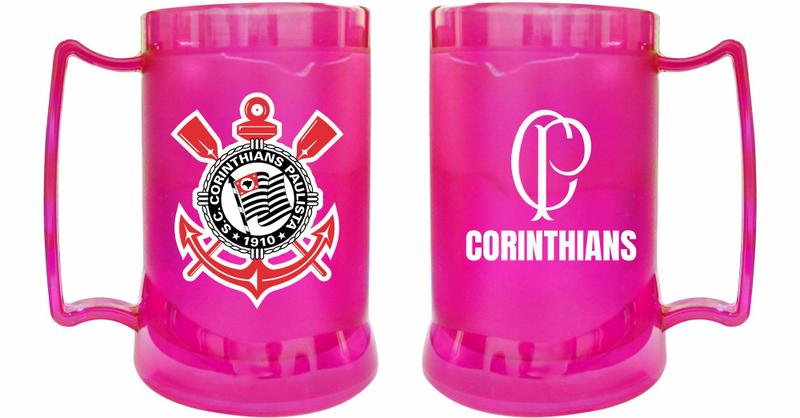 Imagem de Caneca De Gel Corinthians Rosa Timão