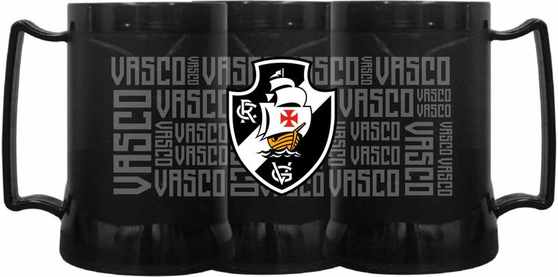 Imagem de Caneca De Gel Preta Vasco Gigante Da Colina Escrita  400ml