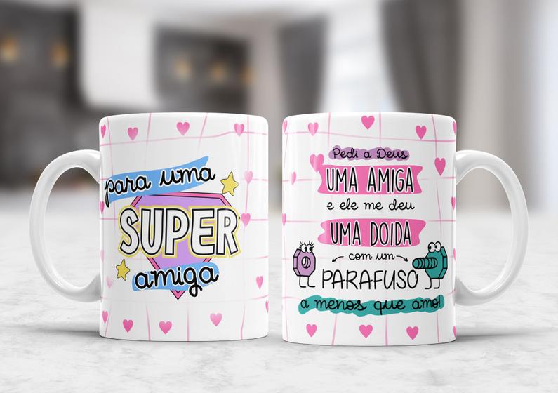 Imagem de Caneca de louça personalizada amizade 320 ml