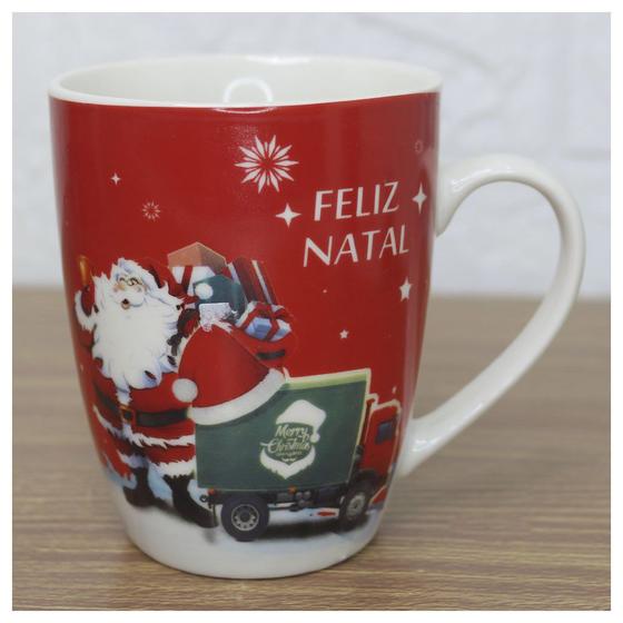 Imagem de Caneca De Natal Papai Noel Feliz Natal Em Cerâmica 350ml