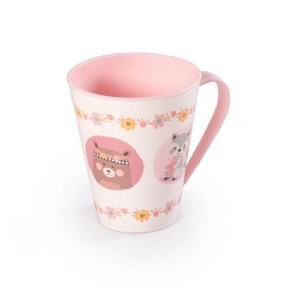 Imagem de Caneca de Plástico 360ml Bichinhos Menina Rosa