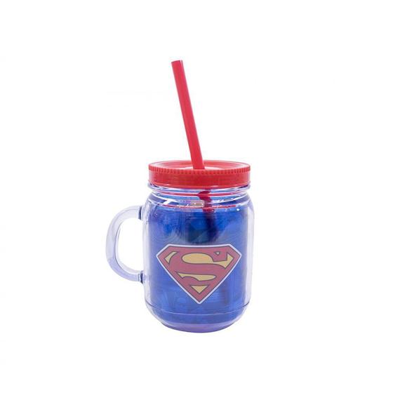 Imagem de Caneca De Plástico Com Canudo Super Homem (Super Man): DC Comics