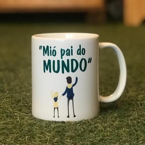 Imagem de Caneca de porcelana 320ml dia dos pais - "Mió pai do Mundo"