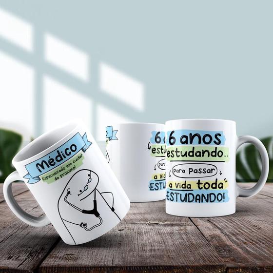 Imagem de Caneca de Porcelana 325ml Personalizada Flork Profissões Masculino 