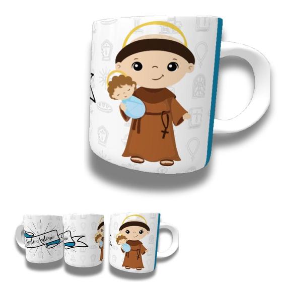 Imagem de Caneca de Porcelana 325ml Personalizada Santos Católicos Decorada