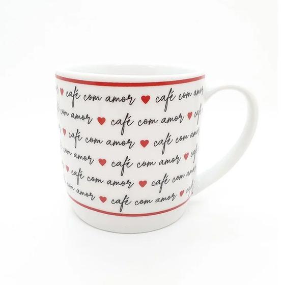 Imagem de Caneca de Porcelana "Café com Amor" Lettering - 360 mL - 1 unidade - AllMix - Rizzo