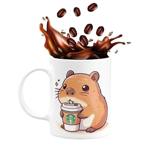 Imagem de Caneca de Porcelana Capivara 325ml Star Coffee