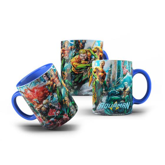 Imagem de Caneca de Porcelana Colecionável Aquaman Quadrinhos Comics