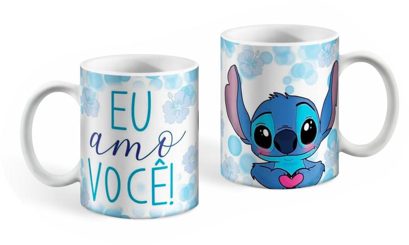 Imagem de Caneca de Porcelana Dia Dos Namorados Stitch-325 ML