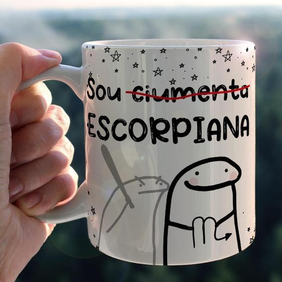 Imagem de Caneca De Porcelana Escorpiana Flork Presente Lembrancinha