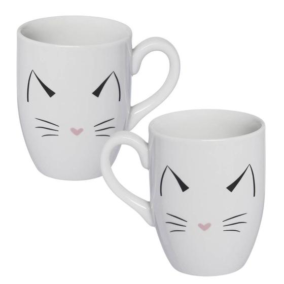 Imagem de Caneca De Porcelana Gato Gatinho 350ml Decoração Presente Aniversário Lembrancinha