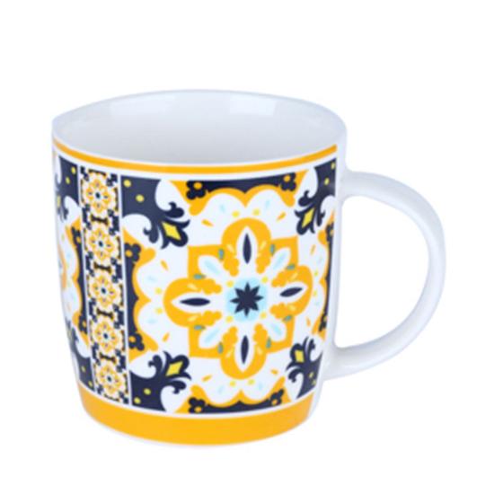 Caneca de Porcelana Ladrilho Amarela 350Ml Menor preço em Caneca de Porcelana Ladrilho Amarela 350Ml
