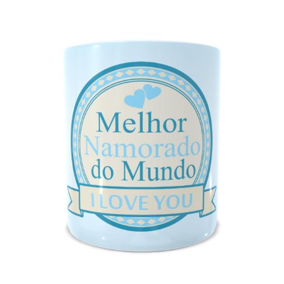 Imagem de Caneca de porcelana melhor namorado do mundo