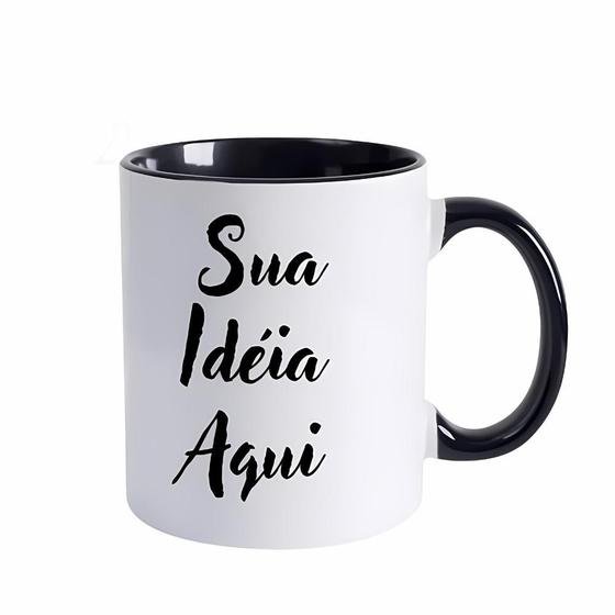 Imagem de Caneca de Porcelana Personalizada Alça e Interior Colorido