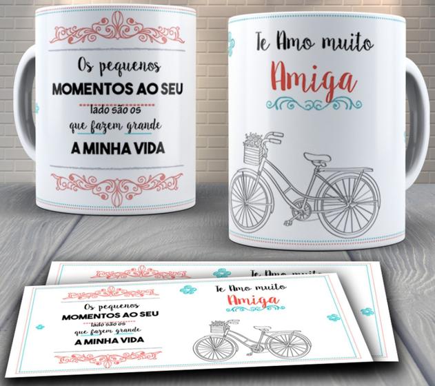 Imagem de Caneca de porcelana personalizada - amizade, Te amo amiga