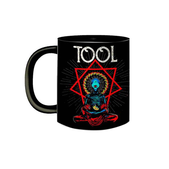 Imagem de Caneca de Porcelana Preta Banda Tool Metal Anos 2000