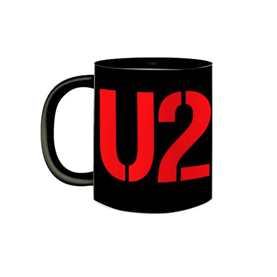 Imagem de Caneca de Porcelana Preta Banda U2 Rock Internacional