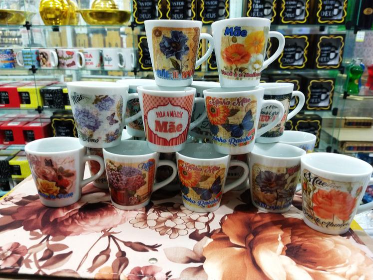 Imagem de Caneca De Porcelana Redonda Dia Das Mães 120ml 20 Pçs