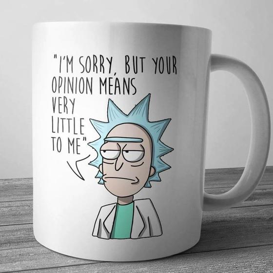 Caneca de Porcelana Rick Morty Cabelo Azul Menor preço em Caneca de Porcelana Rick Morty Cabelo Azul
