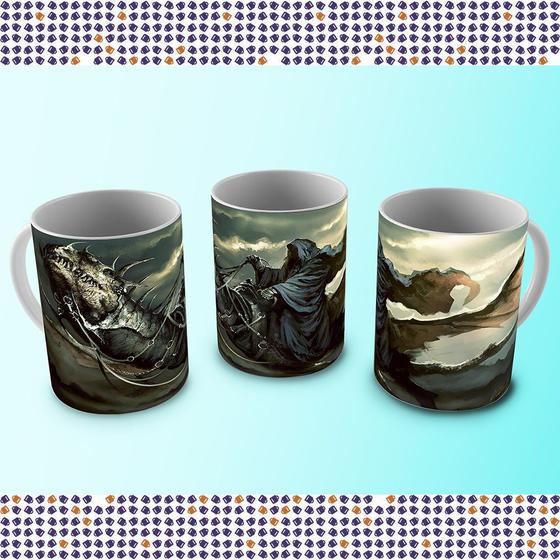 Caneca de Porcelana Senhor dos Aneis 21 Menor preço em Caneca de Porcelana Senhor dos Aneis 21