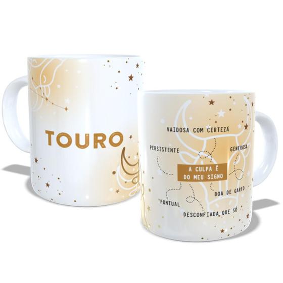 Imagem de Caneca de Porcelana Signo de Touro para Presente