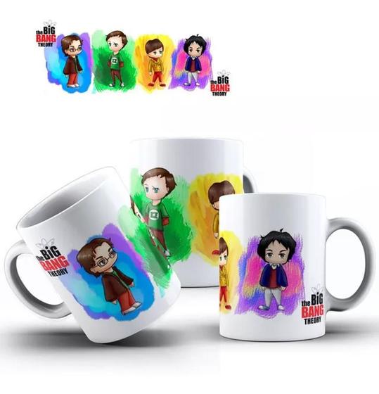 Imagem de Caneca de Porcelana Sublimada Big Bang A Teoria Desenho 325 ml