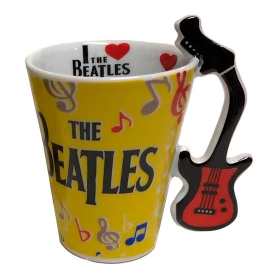 Imagem de Caneca de porcelana the beatles amarela 300ml