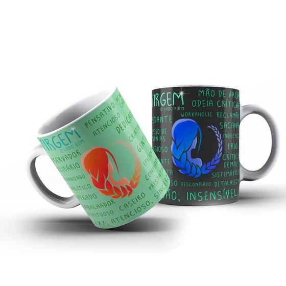 Imagem de Caneca de Signos lado bom e lado ruim 325ml