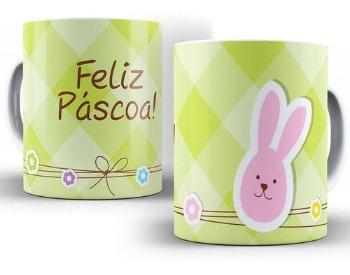 Imagem de Caneca De Temas Chocolates Quer Mais Ouro Feliz Pascoa