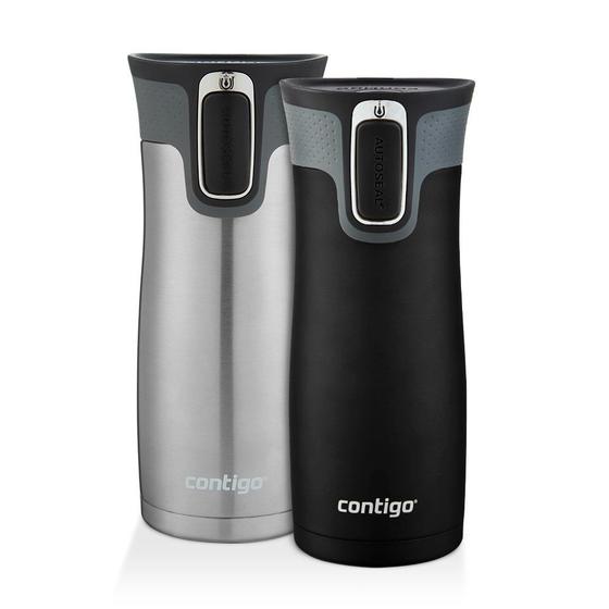 Imagem de Caneca de Viagem Contigo West Loop em Aço Inoxidável (473ml) - Pacote com 2