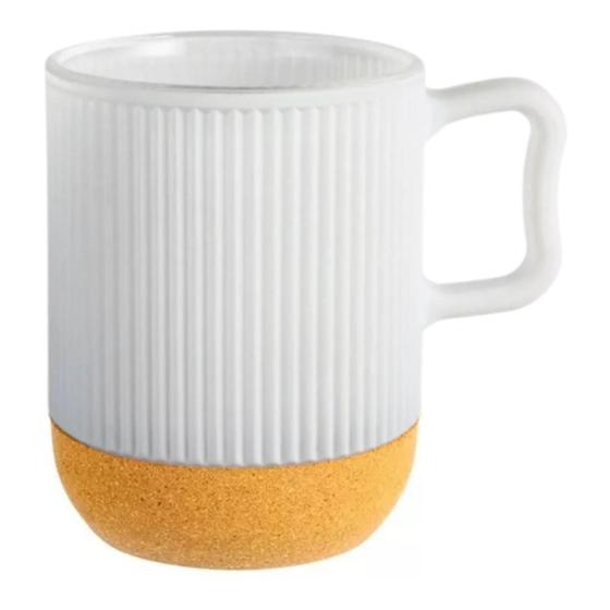 Imagem de Caneca de vidro 370ml color com base de cortica resistente