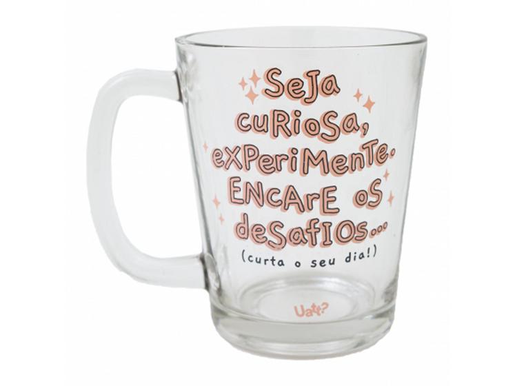 Imagem de Caneca de vidro basic - frases cores e amores curta o seu dia