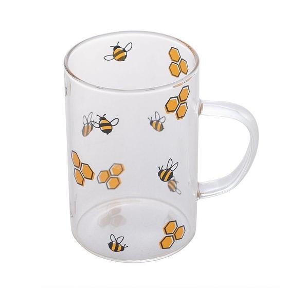 Imagem de Caneca de Vidro Borossilicato Resistente ao Calor Bee - 280ml