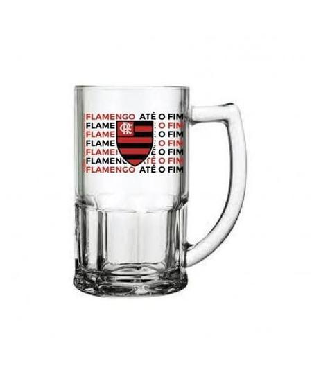 Imagem de Caneca De Vidro Chopp Cerveja 340Ml Flamengo Licenciado