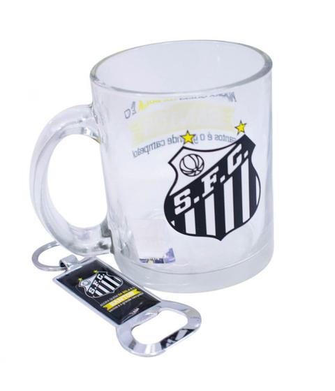 Imagem de Caneca De Vidro Com Abridor De Garrafas 350ml - Santos