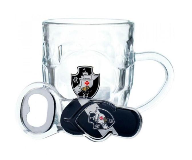 Imagem de Caneca De Vidro Com Abridor Vasco 310ml