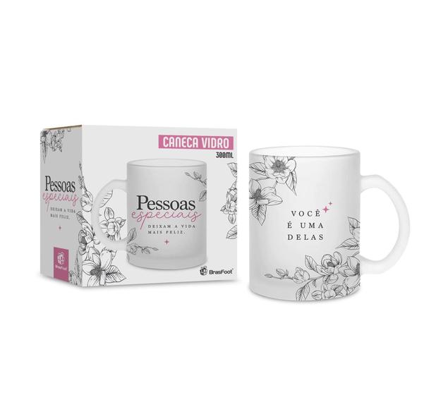 Imagem de Caneca de vidro diamond frases amigas - pessoas especiais - Brasfoot Presentes