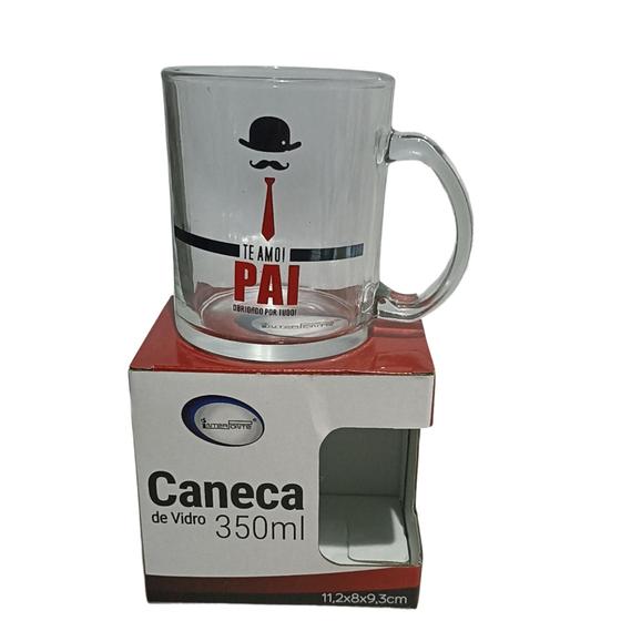 Imagem de Caneca de Vidro Dias dos Pais Presente 350ml