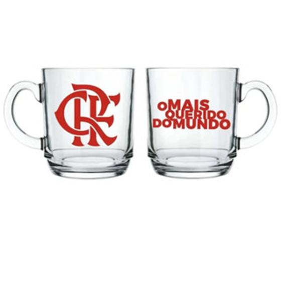 Imagem de Caneca de Vidro Flamengo  O mais querido - Café 300ml - Licenciado