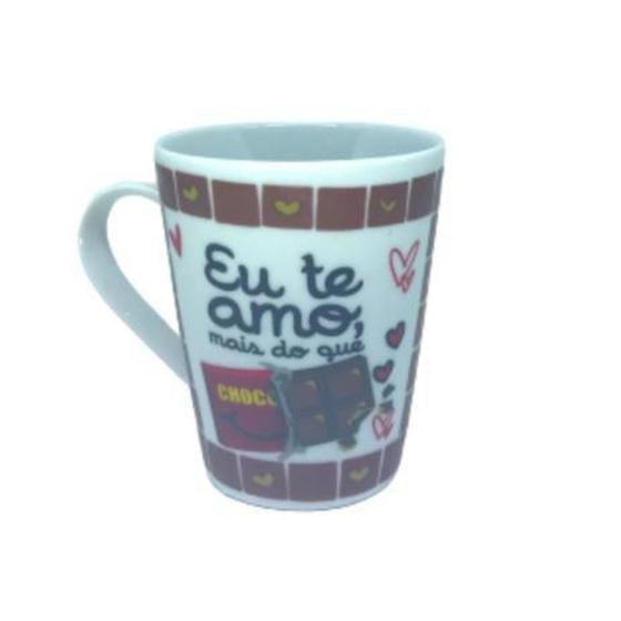 Imagem de Caneca Decorada de Porcelana 290 ml Chocolate Ideal para presentear - Terramada