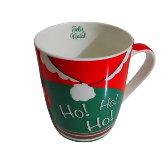 Imagem de Caneca Decorada Natal 410 ml Roupa Papai Noel Dolce Home