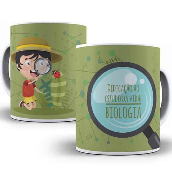 Imagem de Caneca dedicação ao estudo da vida biologia profissão