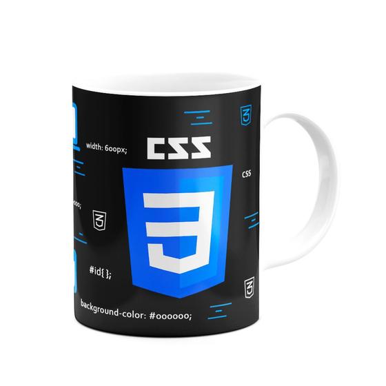 Imagem de Caneca Dev CSS 3 - Dark White